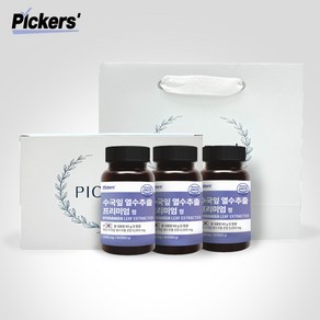 픽커스 수국잎 추출물 열수 추출 프리미엄정 1000mg 선물세트 (선물용 1세트 = 본품 3통), 3개