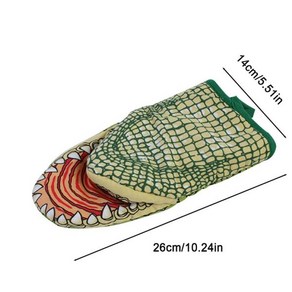 악어 고양이 발 오븐 장갑 전자 레인지 만화 동물 패턴 두꺼운 단열 바베큐 요리 베이킹, 02 GR