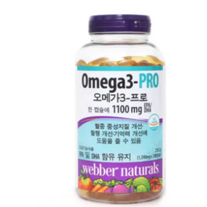 웨버네츄럴오메가프로 1 390mg x 180캡슐, 1개