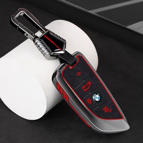 BMW 키케이스 키홀더 키링 가죽 악세사리 신형 스마트키 W4-BM, 핑크, A, 1개