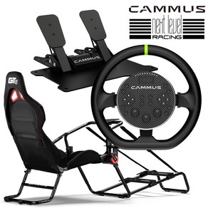 CAMMUS C5 DD 레이싱휠 CP5 2패달 넥스트레벨 GT LITE PRO 레이싱시트 세트 (PC전용 공식수입), 1개