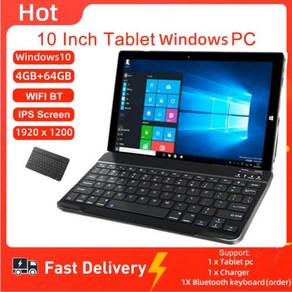 윈도우태블릿 가성비 10.1 Ezpad P7 64 비트 Z8350 CPU 2in 1 PC 판매 4GBDDR 64GB ROM Windows 10 HDMI 호환 쿼드 코어 1920x1, 2) 4GB 32GB - Tablet Standad, 4GB 32GB