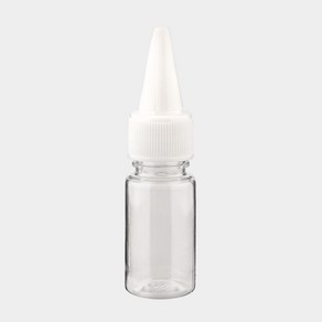 화이트 뾰족캡 투명 용기 10ml 플라스틱 화장품용기 공병 소분병 여행, 1개