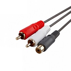 LANSTAR LS-AVGC-1RF2RM-0.15M RCA to 2RCA 케이블 (0.15m) 케이블-기타케이블, 1개