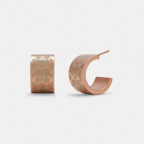 코치 시그니처 에나멜 허그 이어링 C7770 OZA Signature Enamel Huggie Earrings