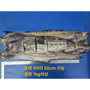 진짜 신선하고 진짜 큰 왕 동태 50CM이상 4마리 + 명태곤이450G /명태/동태5통, 1개, 동태4마리