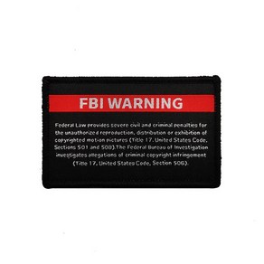 FBI WARNING 벨크로 와펜 패치