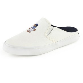 폴로(POLO) CARLEE BEAR MULE 크림 캔버스 뮬 RFS11498OA-W