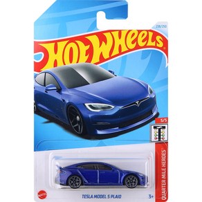 Hot Wheels Tesla Model Y S Plaid Blue #238 Red #9 Cybetuck 1/64 Diecast Ca Toy C4982, 04 Tesla Model S -blue, 1개