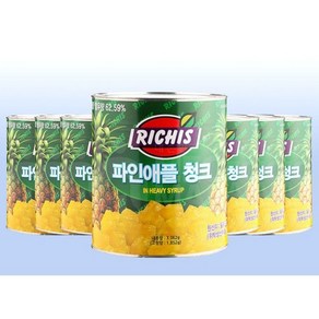 (주)동서 리치스 파인애플 청크, 3.062kg, 6개