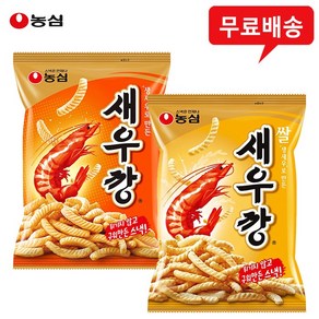 농심 과자 10봉(새우깡5+쌀새우깡5) 무배, 90g, 10개