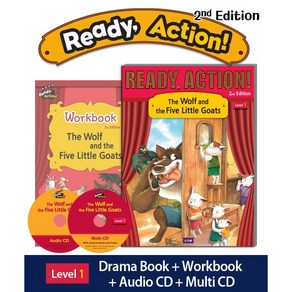 Ready Action 1: The Wolf and the Five Little Goats SB+WB (with App QR), A List