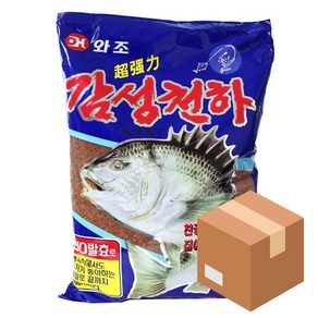 와조 감성천하 감성돔 파우더(습식타입) 1박스(12개입)/집어제/밑밥/파우다, 2kg, 12개