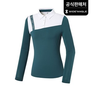 [와이드앵글 공식] [골프] 여성 CF W.ICE 메쉬밴드 긴팔 폴로 티셔츠 L WWM22248N7 (WWM22248)