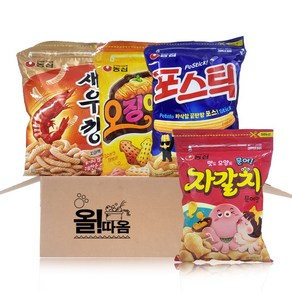 올따옴 농심 대용량스낵 기획세트 2호(새우깡400g 자갈치300g 오징어집버터구이맛 260g 포스틱280g), 1개