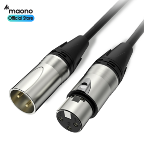 마오노 고급형 XLR(암) to XLR(수) 캐논 마이크 케이블 1.8m, 1개