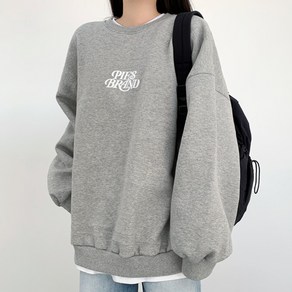 티데일리 남녀공용 파이즈 크랙 프린팅 오버핏 기모 맨투맨