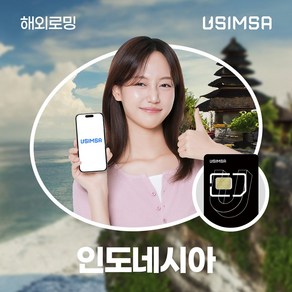 유심사 인도네시아유심 유심사USIM 데이터 무제한, 1일, [택배수령] 일/500MB 무제한, 1개