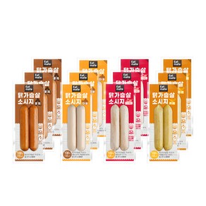 [랭킹닭컴] 잇메이트 닭가슴살 소시지 4종 혼합, 12개, 100g