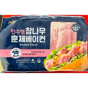 진주햄 참나무 훈제베이컨1kg-1개, 1개, 1kg