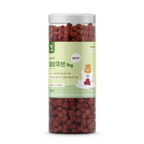 뷰인더펫 강아지간식 말랑큐브 소고기 대용량 1kg, 1개