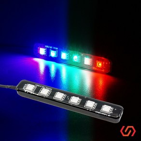 SB 12V 오토바이 6구 RGB 싸이키 LED 스트로브라이트