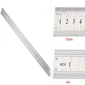50cm자 스틸자 직자 제도용자 스텐자 눈금자 쇠자 강철자 컷팅자 인치자 방안자 제도용품, 1개
