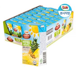 Dole 돌 프리미엄 과즙 과일주스 파인애플 120ml 32팩 1박스, 32개, 오렌지 32팩 120ml 1박스