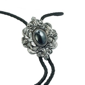 Mens Ameican Bolo Tie Westen 조각 석재 카우보이 펜던트 셔츠 셔츠 체인 칼라 넥타이 가죽 로프 보석 목걸이, 스타일 1