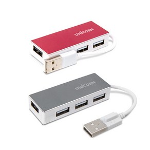 유니콘 USB2.0 4포트 무전원 USB허브 RH-A40, 그레이, 1개