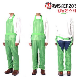 몬스터201 앞치마 바지 녹색 KM1508502-2 망사 엔진톱 예초기 충전톱 충전예초기, 1개