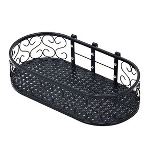 MK 베란다 화분걸이대 고층 창틀용 (라운드 50 X 25cm) 창틀고리 3P, 블랙