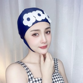 플라워 꽃무늬 수영모자 수영모 프리다이빙 스킨스쿠버