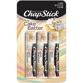 ChapStick Cake Batte Edition Flavoed Lip Balm T ChapStick 케이크 반죽 한정판 맛 립밤 튜브 - 0.15온스(3개 팩, 1개