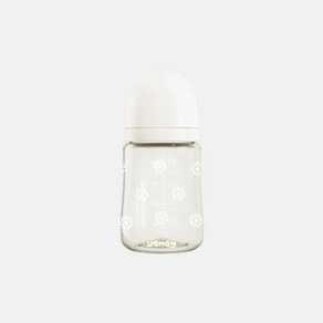 유비맘 PPSU 디자인 젖병 + S 사이즈 젖꼭지, 1개, 200ml, 화이트