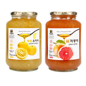 코스트코 씨밀레 봉밀 유자차 2kg + 자몽차 2kg