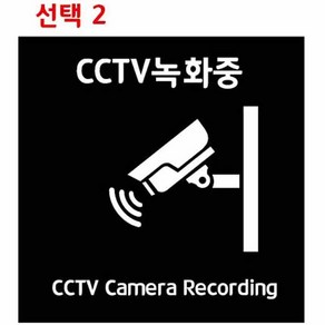 CCTV 촬영중 녹화중 감시중 메탈 안내판 레이져 각인 표지판, 선택2