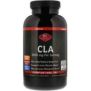 올림피안 랩스 CLA Olympian Labs CLA 3000 mg 210 소프트젤, 1개, 210정