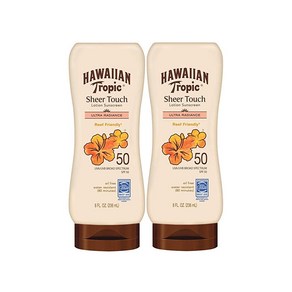 Hawaiian Topic 시어 터치 울트라 SPF 50 선크림 236ml 트윈팩, 1개