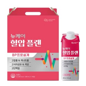 대상웰라이프 뉴케어 혈압플랜 200ml 영양조제식품, 16개