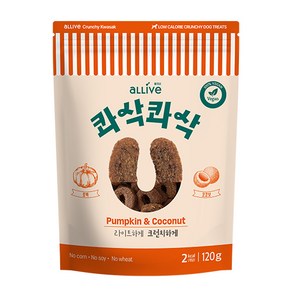 올리브 강아지 콰삭콰삭 쿠키 트릿, 혼합맛(펌킨/코코넛), 120g, 1개