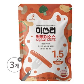 미쓰리 떡볶이 소스 1.5 단짠맛, 100g, 3개