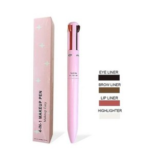 방수 드로잉 아이 브로우 펜슬 4 in 1 메이크업 펜 오래 지속되는 컬러 아이라이너 땀 방지, [01] 4 in 1 Pink Pen, 없음, 1개