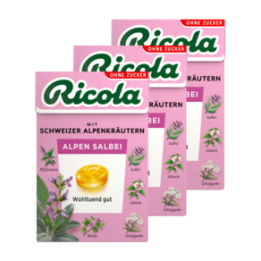 리콜라 무설탕 스위스 허브 캔디 알프스 세이지 50g X 3개 / Ricola