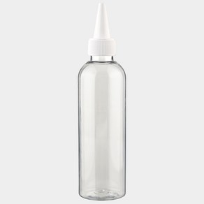 화이트 뾰족캡 투명 용기 150ml 플라스틱 화장품용기 공병 소분병 여행, 1개