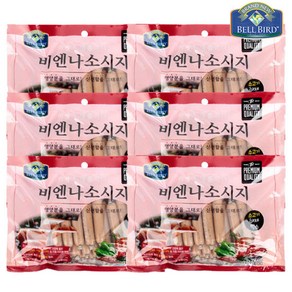 벨버드 강아지 비엔나 소시지, 소고기 + 야채 혼합맛, 450g, 6개