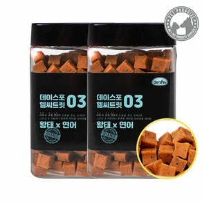 데이스포 헬시트릿 황태시리즈 대용량 큐브져키 영양제 황태x오리 400g 큐브, 생선, 2개