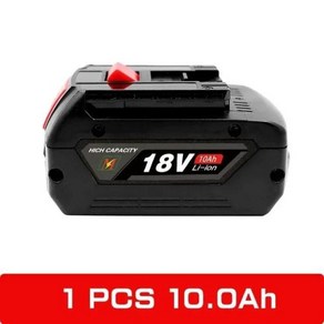 충전식 리튬 이온 배터리 Bosch 18V 전동 공구 백업 10000mah 휴대용 교체 BAT609 표시등 18V 10.0A, 01 BS-18V 10Ah