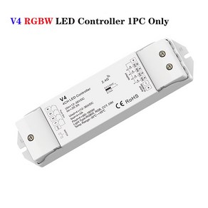 스 댄스 LED 컨트롤러 DC12V 24V 단색 CCT RGB RGBW RGBWW 2.4G RF 1CH 3CH 4CH 5CH, V4, 1개