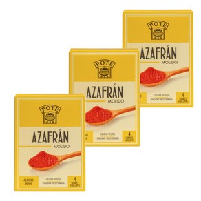 아자프란 샤프란 분말 가루 100mg x 4포 3박스 스페인 요리 향신료 빠에야 장사천재 AZAFRAN POTE, 3개